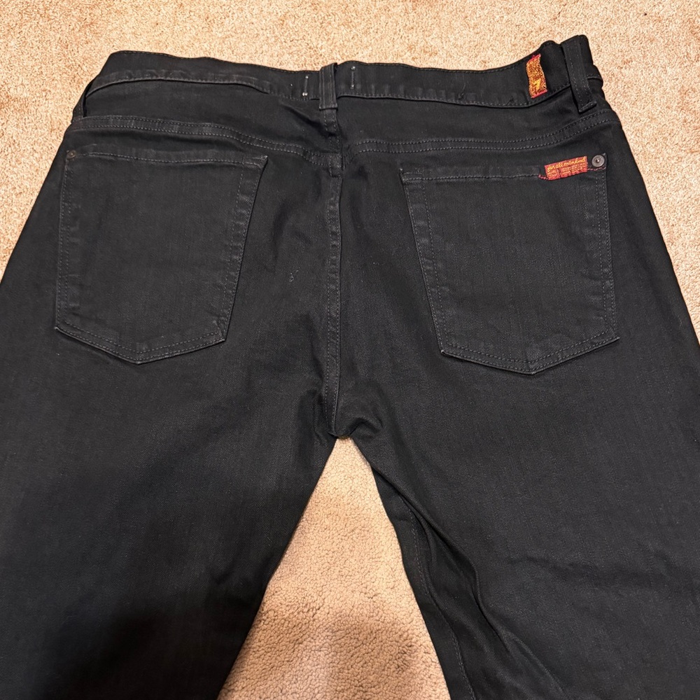 Seven for all mankind mens black stretch jeans never worn size 34